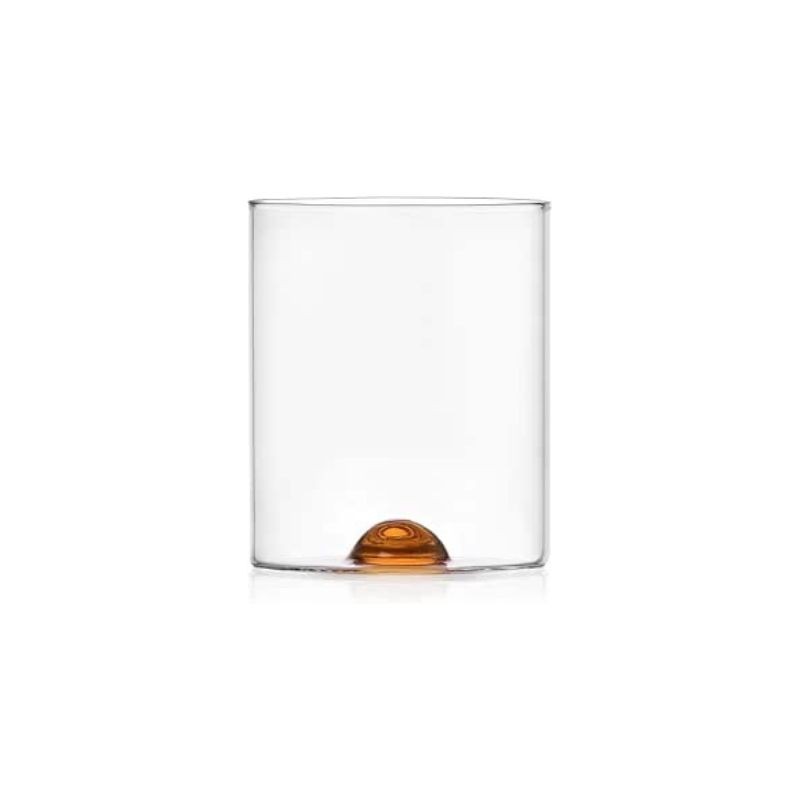 Bicchiere Tumbler Luna Punto Ambra Ichendorf Milano in Vetro Borosilicato