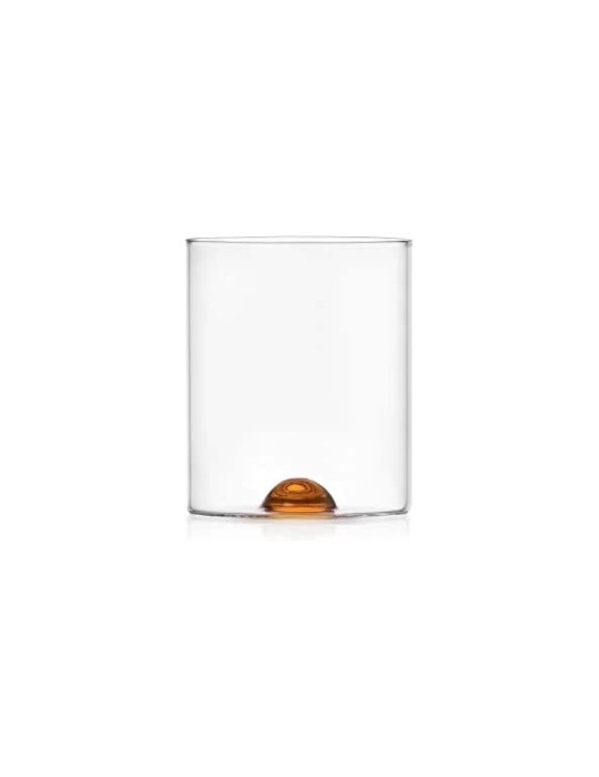 Bicchiere Tumbler Luna Punto Ambra Ichendorf Milano in Vetro Borosilicato