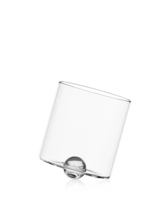 Bicchiere Trasparente Inclinabile Luna Ichendorf Milano in Vetro Borosilicato