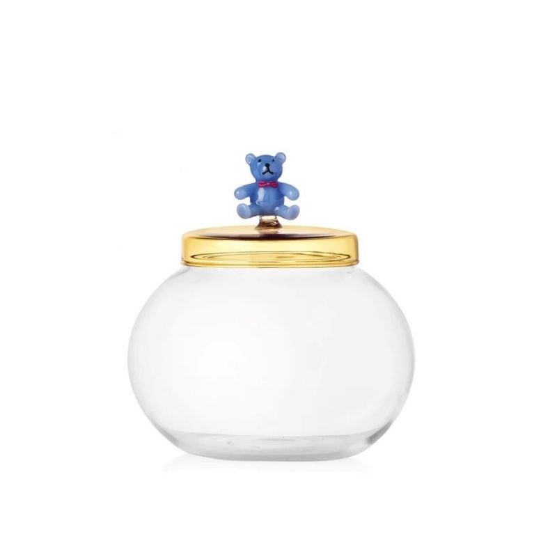Biscottiera Orsetto Azzurro Schiaccianoci Ichendorf Milano in Vetro Borosilicato