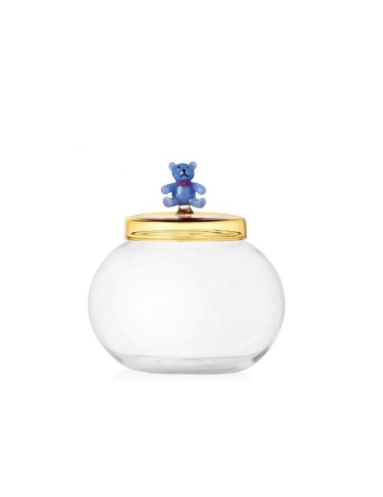 Biscottiera Orsetto Azzurro Schiaccianoci Ichendorf Milano in Vetro Borosilicato