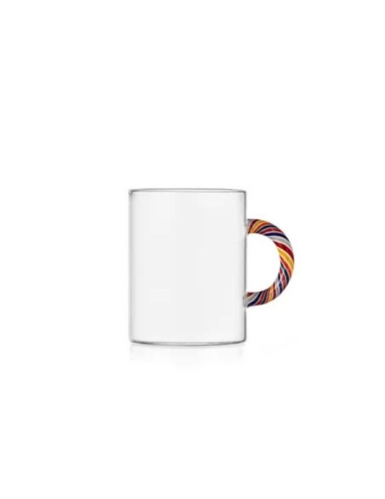 Mug con Manico Colorato Schiaccianoci Ichendorf Milano in Vetro Borosilicato