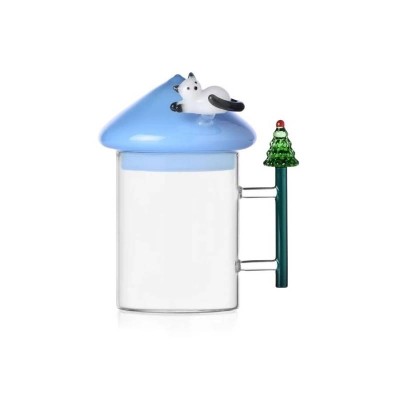 Tisaniera con Gatto Sdraiato sul Tappo Christmas Tales...