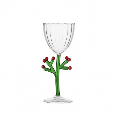 Calice in Vetro con Agrifoglio Botanica Christmas...