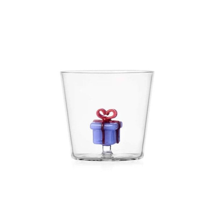 Ichendorf Milano Tumbler con pacco regalo azzurro alto 8 cm