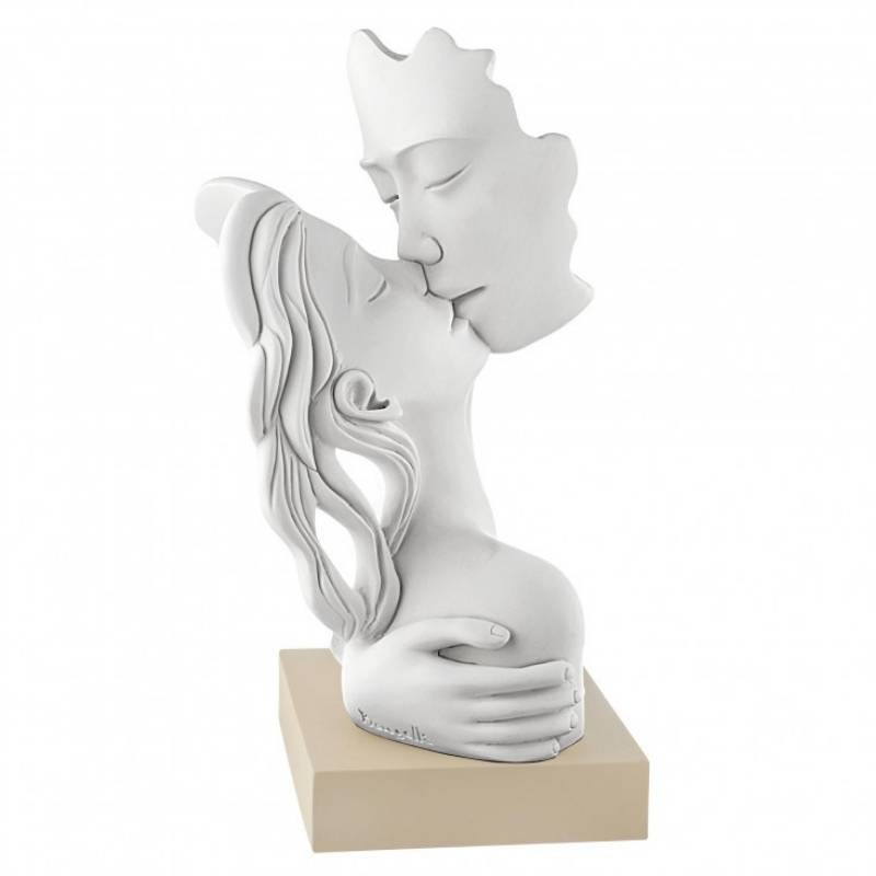 Bongelli Preziosi Scultura Media in Marmorino Nocciola – Collezione Il Bacio