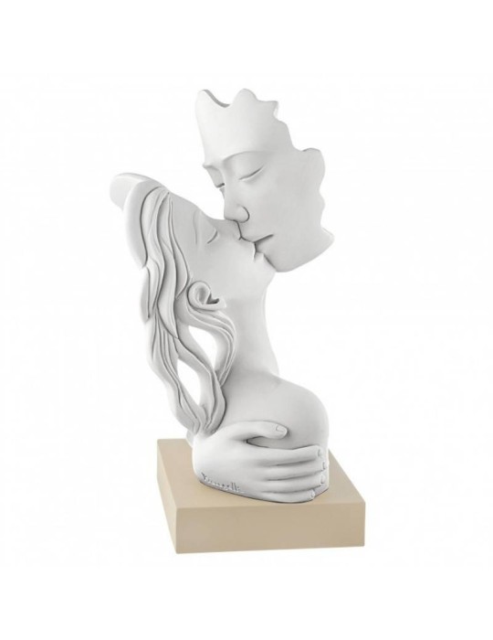 Bongelli Preziosi Scultura Media in Marmorino Nocciola – Collezione Il Bacio