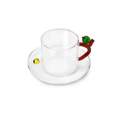 Tazza da Tè con Piattino Fruits and Flowers Mela e...