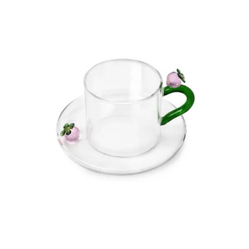 Tazza da Tè con Piattino Fruits and Flowers Fragola Ichendorf Milano