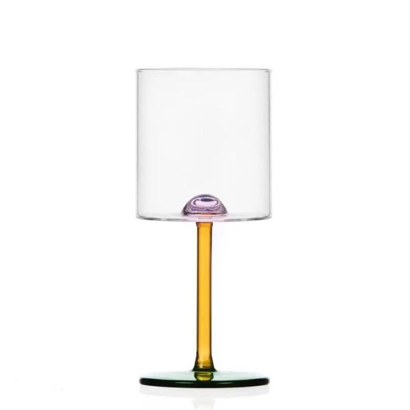 Calice in Vetro Borosilicato Luna con Puntino Rosa – Ichendorf Milano