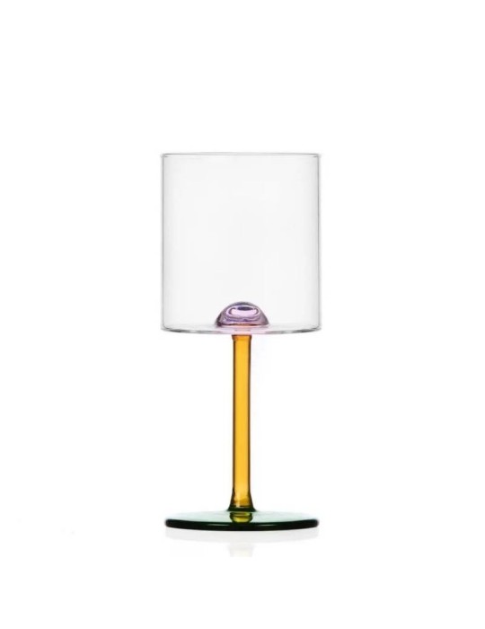 Calice in Vetro Borosilicato Luna con Puntino Rosa – Ichendorf Milano