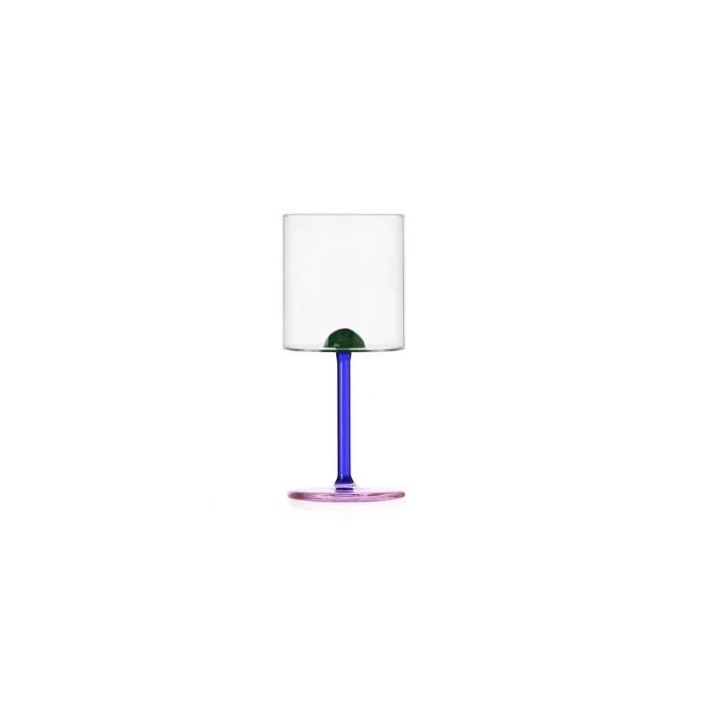 Calice in Vetro Borosilicato Luna con Puntino Verde – Ichendorf Milano