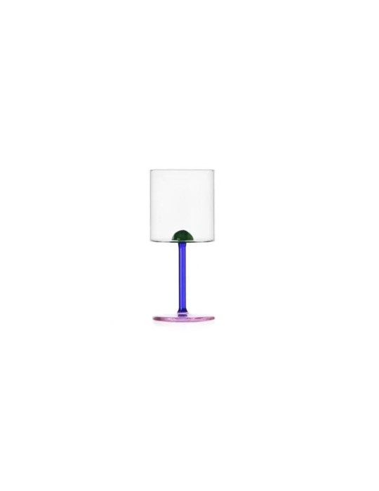 Calice in Vetro Borosilicato Luna con Puntino Verde – Ichendorf Milano
