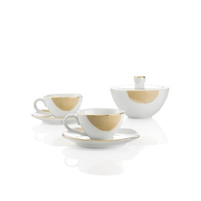 Set Caffè 15 Pezzi Square-O Ginko Gold – Weissestal