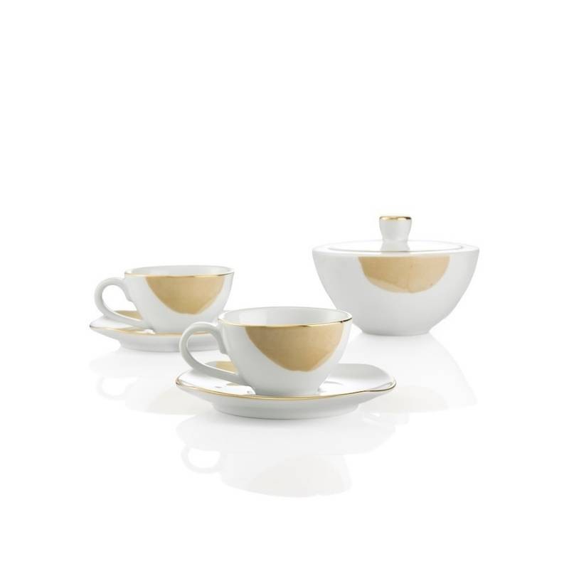 Set Caffè 15 Pezzi Square-O Ginko Gold – Weissestal