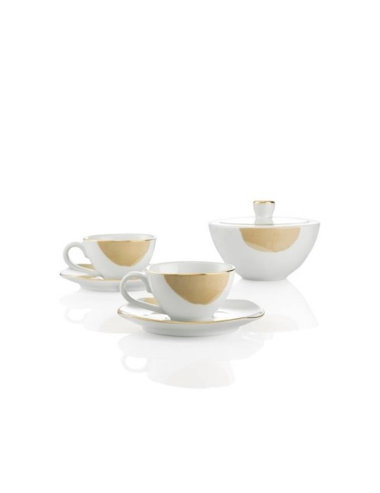 Set Caffè 15 Pezzi Square-O Ginko Gold – Weissestal