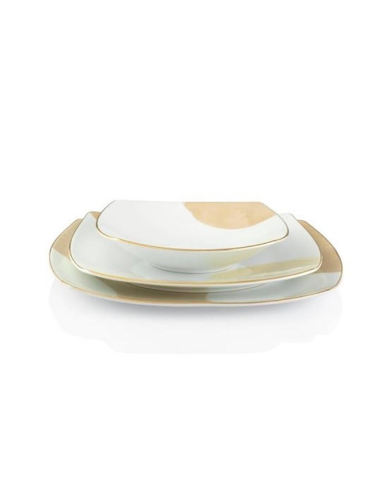 Set Tavola 40 Pezzi Square-O Ginko Gold – Weissestal