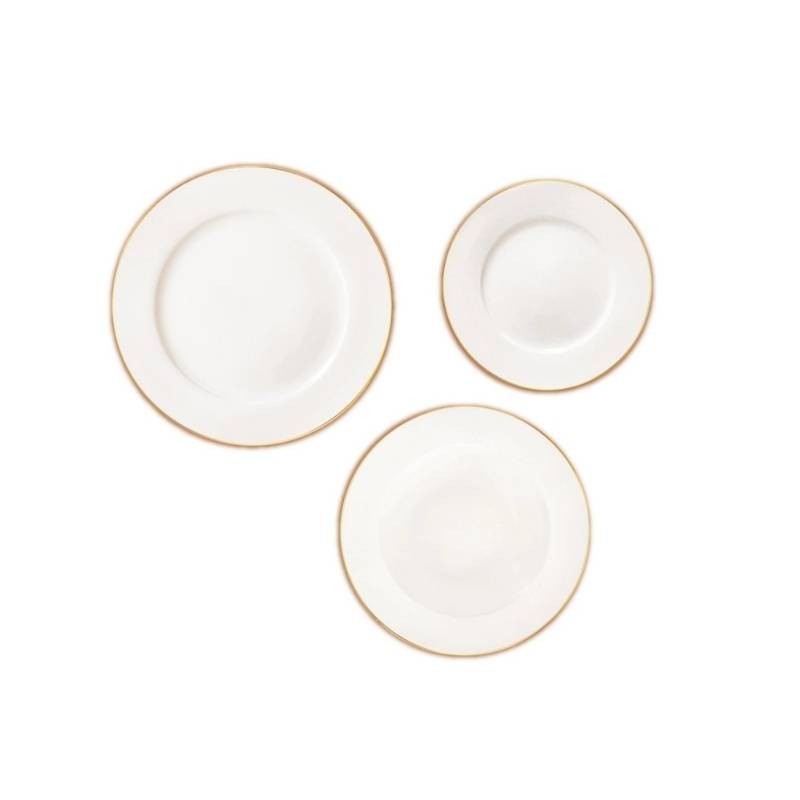 Servizio Piatti 18 Pezzi Filoro New Bone – Brandani
