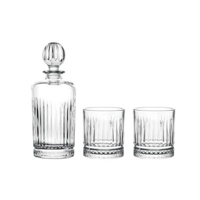 Set Degustazione Liquori in Vetro Lavorato 3 Pezzi –...