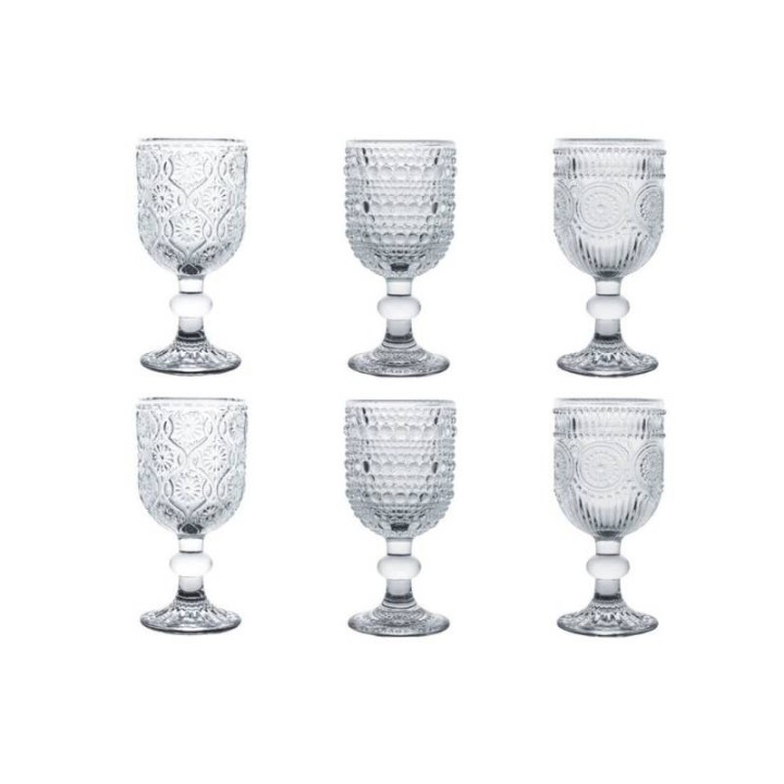 Brandani Set di 6 bicchierini da liquore Indie trasparenti