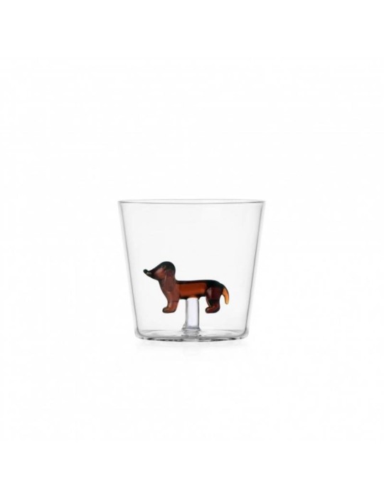 Bicchiere Tumbler Dogs con Bassotto in Vetro Borosilicato – Ichendorf Milano