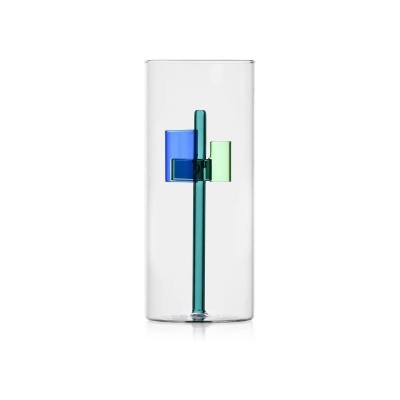 Iris Vaso 3 Blu in Vetro Borosilicato H 25 cm – Ichendorf...