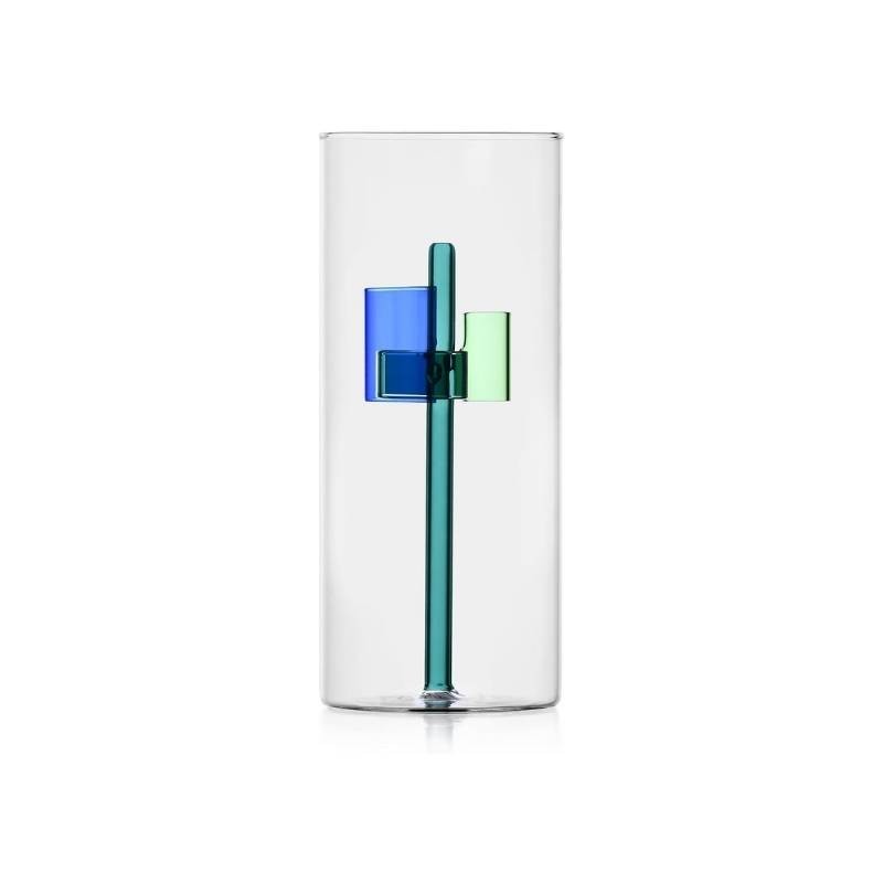 Iris Vaso 3 Blu in Vetro Borosilicato H 25 cm – Ichendorf Milano