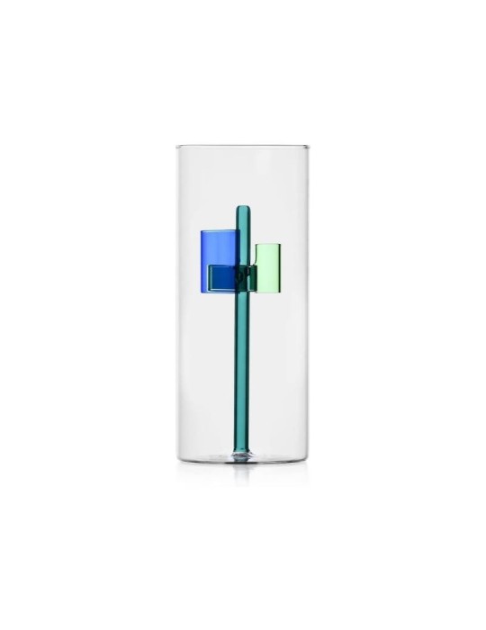 Iris Vaso 3 Blu in Vetro Borosilicato H 25 cm – Ichendorf Milano