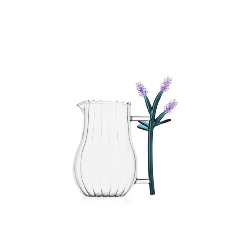 Brocca Botanica Jug Lavender in Vetro Borosilicato – Ichendorf Milano