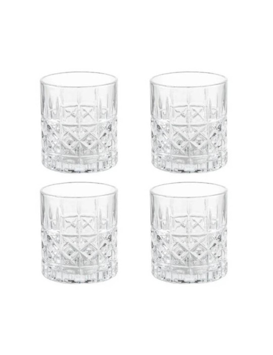 Brandani Set 4 Pezzi Bicchiere Mosaico in Vetro 320 Ml