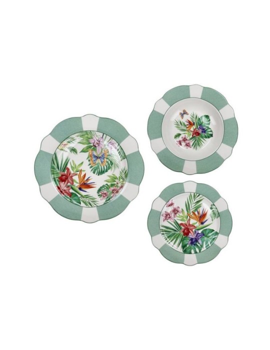 Servizio Piatti 18 Pezzi Oasi Brandani – In Pregiata New Bone China
