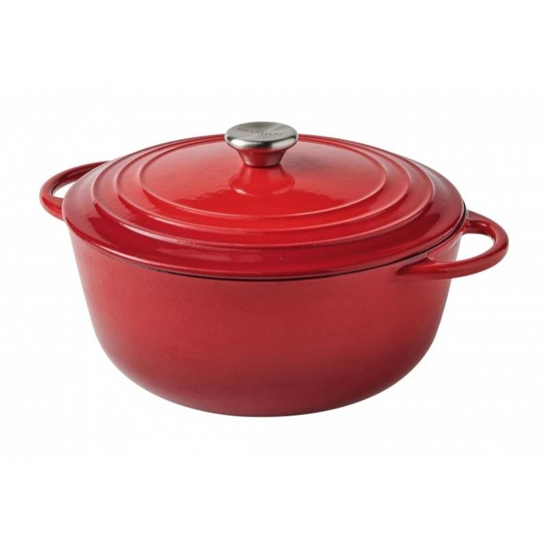 Casseruola Cocotte Rossa in Ghisa Smaltata Brandani – 5 Litri