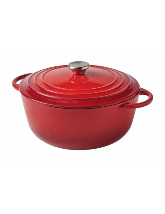 Casseruola Cocotte Rossa in Ghisa Smaltata Brandani – 5 Litri