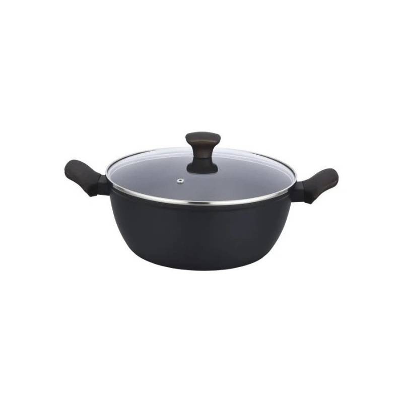 Casseruola Bassa Forgiata Shuttle Brandani Nera – Ø 24 cm con Coperchio