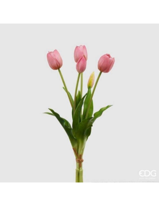 Bouquet Tulipani Artificiali EDG Real Touch (5 pz) - 40 cm