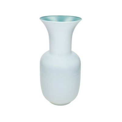 Vaso Argo Bicolor Brandani in Vetro Soffiato Perla e...
