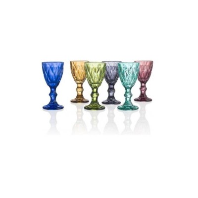 Set 6 Bicchieri Liquore Diamante Multicolor Brandani in...