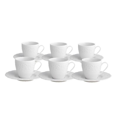 Set 6 Tazzine Caffè con Piattino Gran Galà Brandani in...