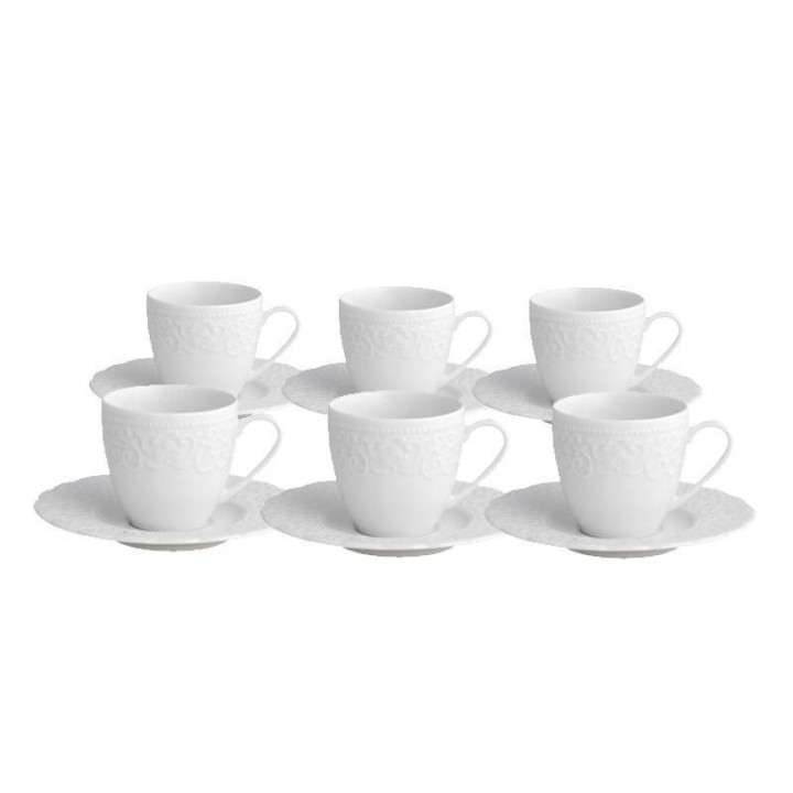 Brandani 6 tazzine da caffè Gran Galà con piattino