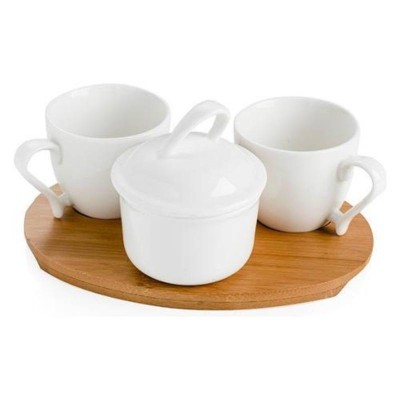 Servizio da Caffè 4 Pezzi Brandani in Porcellana Bianca e...
