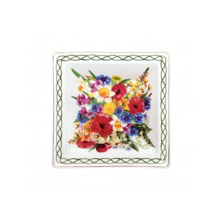 Brandani Ciotola svuotatasche Fiori di Campo 18,5 × 18,5 cm