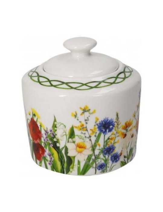 Zuccheriera Brandani Fiori di Campo in New Bone China con Coperchio – 170ml