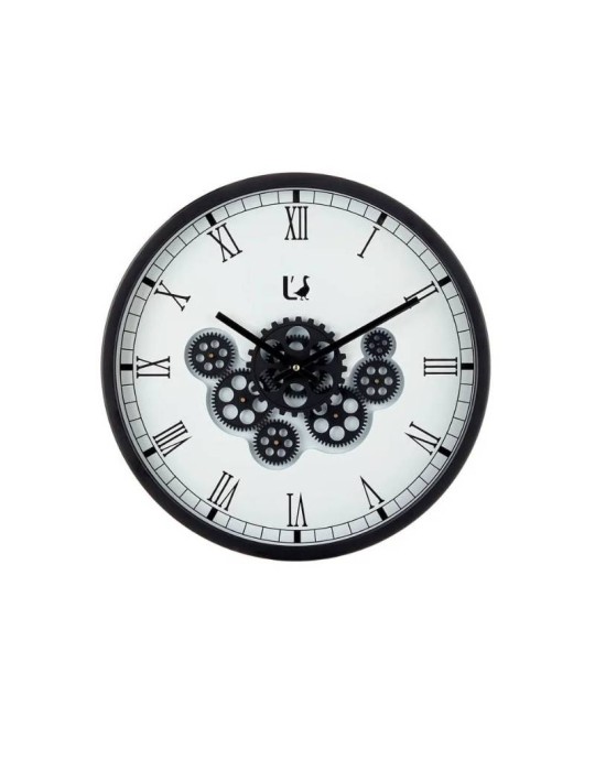 L'Oca Nera Orologio da Parete con Ingranaggi a Vista – Ø46x7 cm