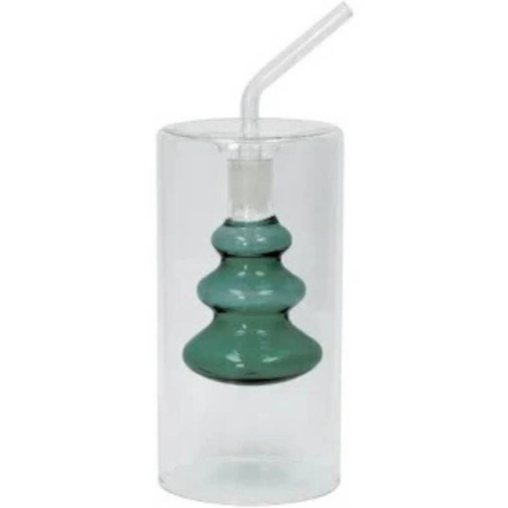 Brandani Oliera Twister in vetro verde da 70 ml