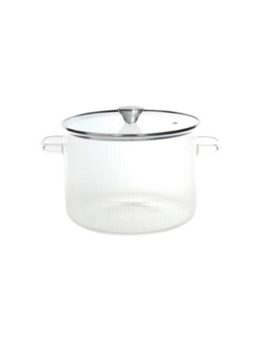 Pentola Trasparente in Vetro Borosilicato Brandani con Coperchio - 1,5 Litri (Ø 16 cm)