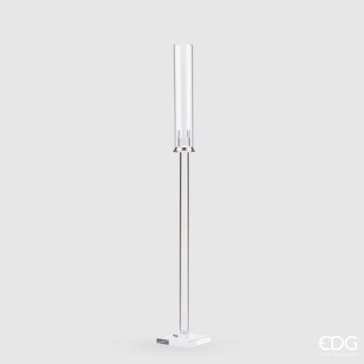 EDG Candeliere a stelo Spear in vetro alto 92 cm