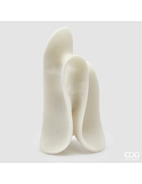 Scultura Fluid Design Ivory in Ceramica Avorio H39 cm | EDG