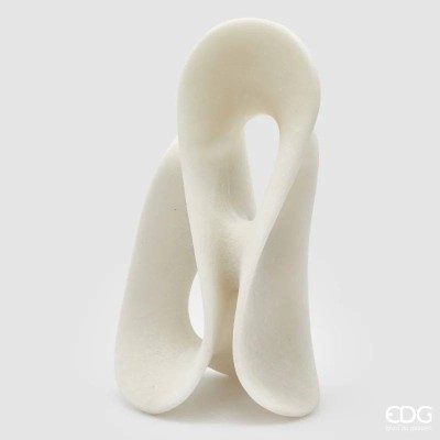 Scultura Fluid Design Ivory in Ceramica Avorio H39 cm | EDG 2