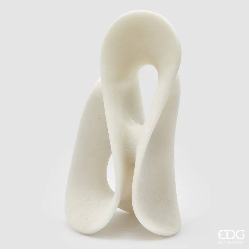 Scultura Fluid Design Ivory in Ceramica Avorio...