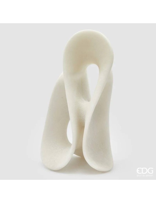 Scultura Fluid Design Ivory in Ceramica Avorio...